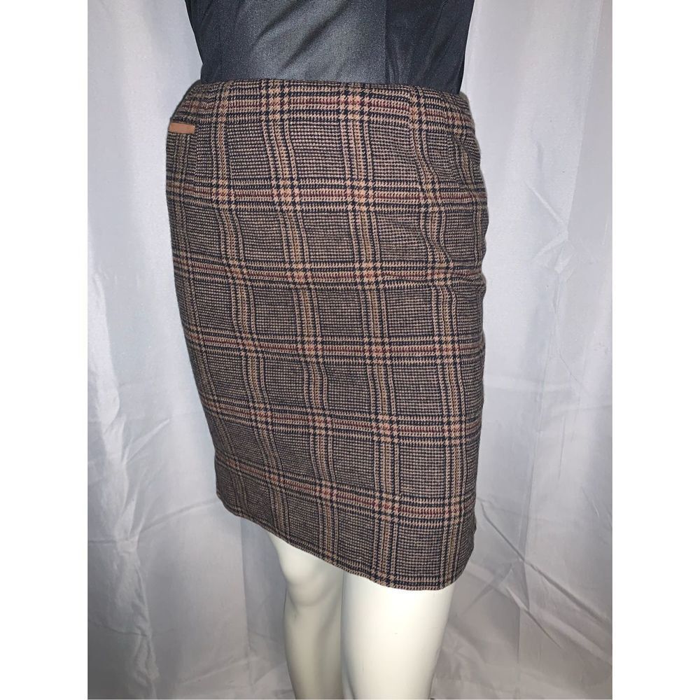 Vintage plaid wool mini skirt Size 4‎